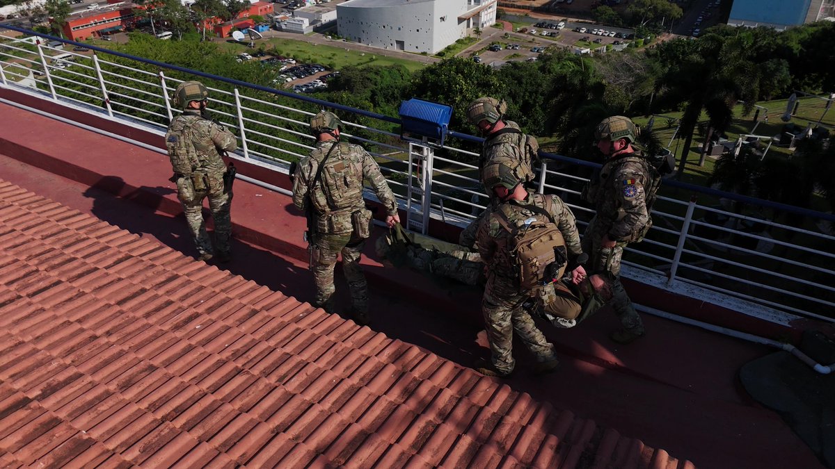 EUMAMMozambique's tweet photo. Readiness starts with security! 🛡️

At #EUMAMMOZ, the #ForceProtection Team works daily to ensure the safety and security of all military personnel and civilians engaged in the Mission.
The harder the training, the more prepared the force is! 💪🏽

#EstamosJuntos #Mozambique https://t.co/g8db1p8jvb