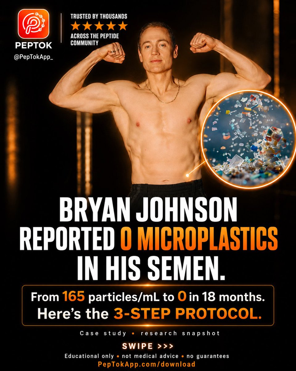 Peptok_'s tweet photo. How He Took Microplastics to Zero

From 165 to 0. Swipe for the protocol + what the research says. Educational only. https://t.co/70MQt0x50t