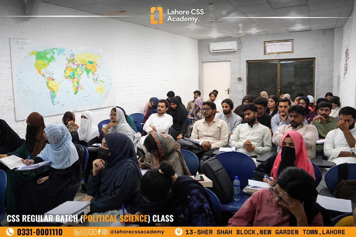 lahore_css's tweet photo. CSS Regular Batch (Political Science) Class

📞 Register Now: 0331 0001110
📍 Lahore CSS Academy, 13 Sher Shah Block, Garden Town, Lahore

#LCA #CSS2027 #CivilServices #LahoreCSSAcademy #CSSFuture #CSSDreams #CSSExams #CSSCoaching #CSSTraining #CSSPreparation #CSSSuccess https://t.co/zrzBFSXlrG