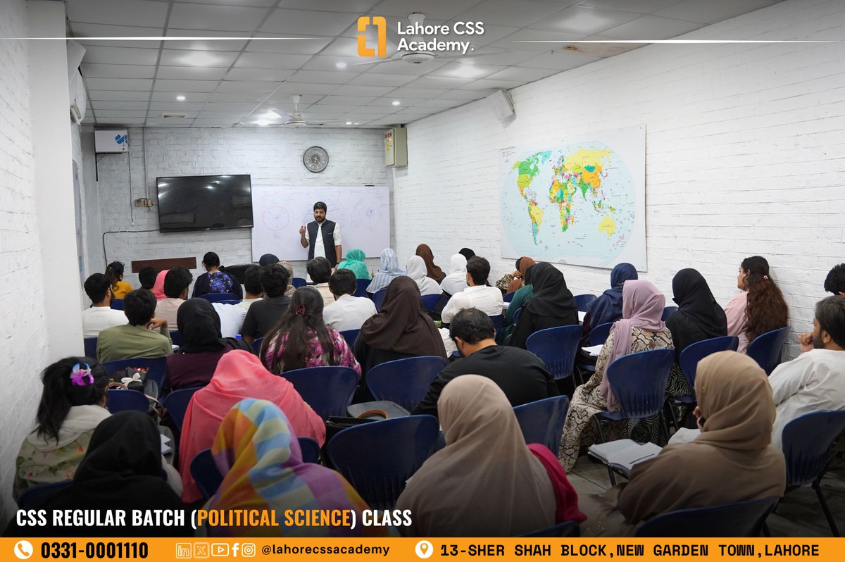 lahore_css's tweet photo. CSS Regular Batch (Political Science) Class

📞 Register Now: 0331 0001110
📍 Lahore CSS Academy, 13 Sher Shah Block, Garden Town, Lahore

#LCA #CSS2027 #CivilServices #LahoreCSSAcademy #CSSFuture #CSSDreams #CSSExams #CSSCoaching #CSSTraining #CSSPreparation #CSSSuccess https://t.co/zrzBFSXlrG