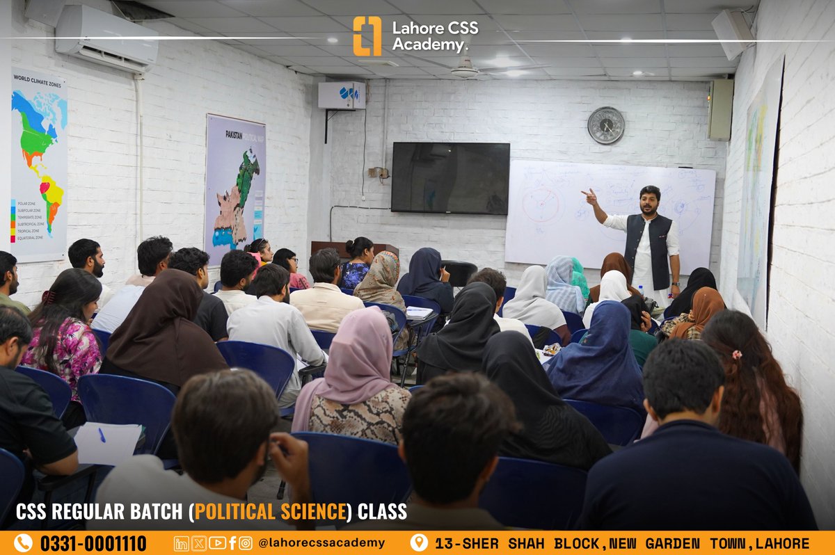 lahore_css's tweet photo. CSS Regular Batch (Political Science) Class

📞 Register Now: 0331 0001110
📍 Lahore CSS Academy, 13 Sher Shah Block, Garden Town, Lahore

#LCA #CSS2027 #CivilServices #LahoreCSSAcademy #CSSFuture #CSSDreams #CSSExams #CSSCoaching #CSSTraining #CSSPreparation #CSSSuccess https://t.co/zrzBFSXlrG