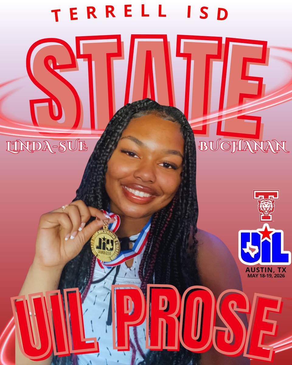 TerrellTigersVB's tweet photo. LTVB Family!!

Everyone take a moment and drop a comment wishing
Class of 2️⃣0️⃣2️⃣7️⃣ LINDA-SUE BUCHANAN, the best of luck! 

She will be competing in the State UIL PROSE competition the next two days.

🔥🐅📚
#LadyTigers #StateBound #TerrellProud https://t.co/anWPD1wEL7