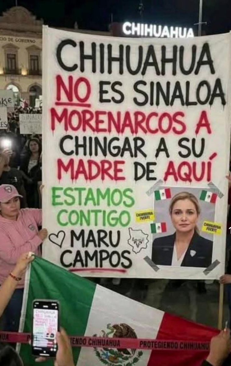 gralaguilar's tweet photo. Tengo la ligera sospecha de que en Chihuahua  no quieren a la narco secta @PartidoMorenaMx . https://t.co/wYkLiOg9ay