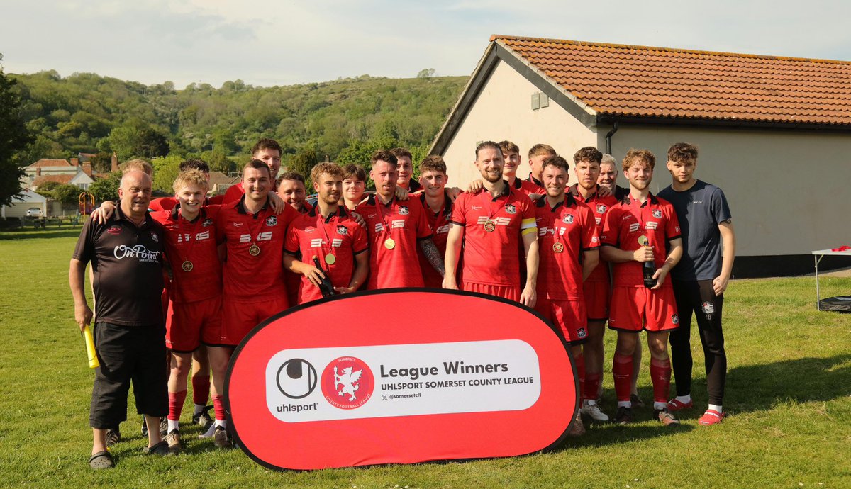 AxbridgeUnited's tweet photo. 1st year of the Somerset Senior League completed for the first team seeing them become champions!! 

What an achievement for the First team and Axbridge Football!! 

Well done to Manager Kev Attwood and the lads which will make this b2b2b champions!! 🏆 ⚽️ https://t.co/M910aynVYK