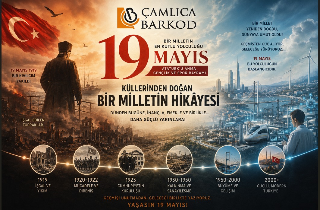 Camlica_Barkod's tweet photo. 19 Mayıs 1919…
Bir milletin yeniden ayağa kalktığı gün.
Küllerinden doğan bir inancın, bağımsızlığın ve geleceğin başlangıcı.

Dünden bugüne aynı ruh, aynı hedef:
Daha güçlü bir Türkiye!

#19Mayıs #AtatürküAnmaGençlikveSporBayramı #ÇamlıcaBarkod #MilliMücadele #Türkiye https://t.co/PkjGVxeQEz