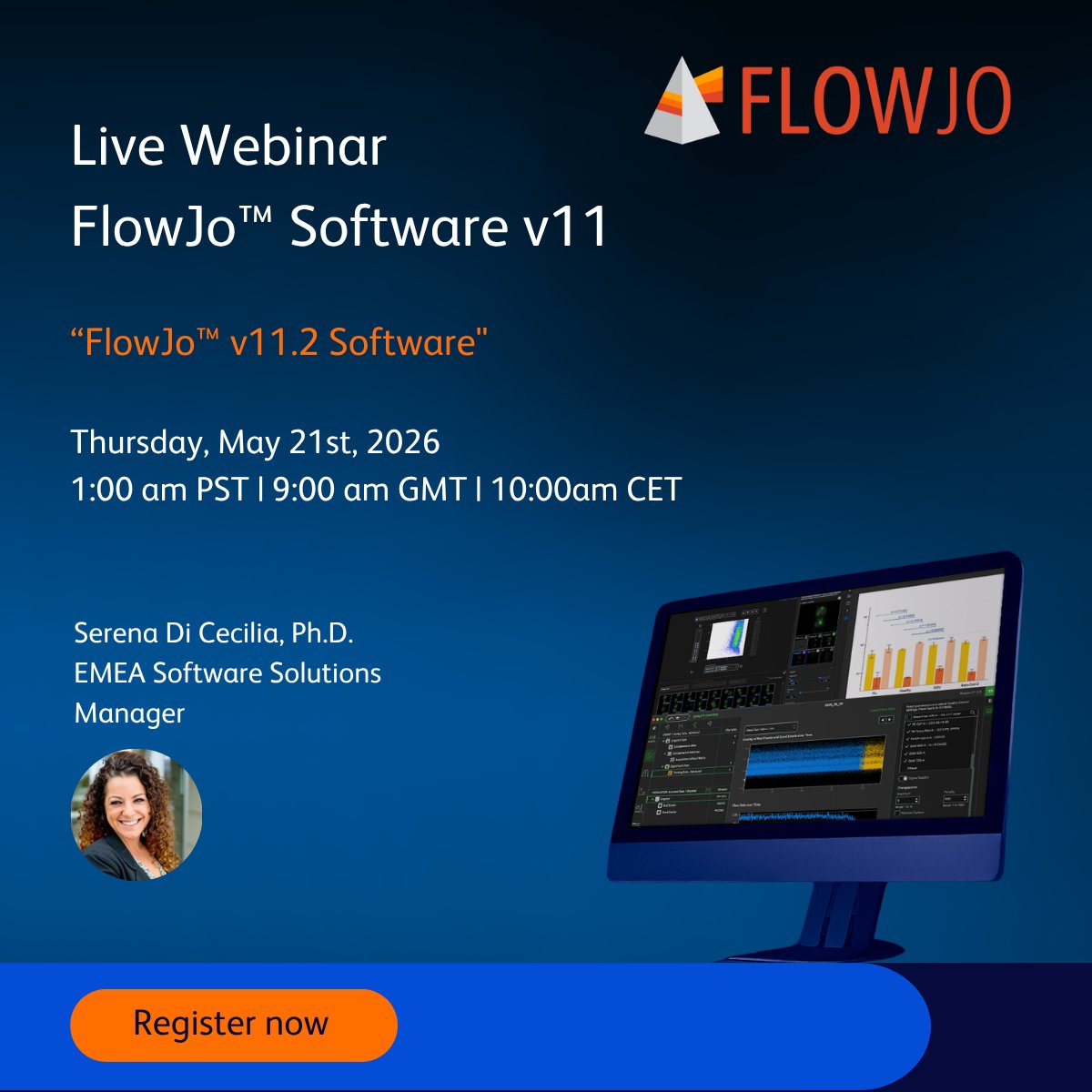 FlowJoNow's tweet photo. Sign up for our free webinar, FlowJo 11.2 Software, Thursday, May 21st, 2026 at 1am PST | 9am GMT | 10am CET!
https://t.co/TWNVcd4ccB
#flowjo #BDBiosciences https://t.co/Xx7qmdgCwj