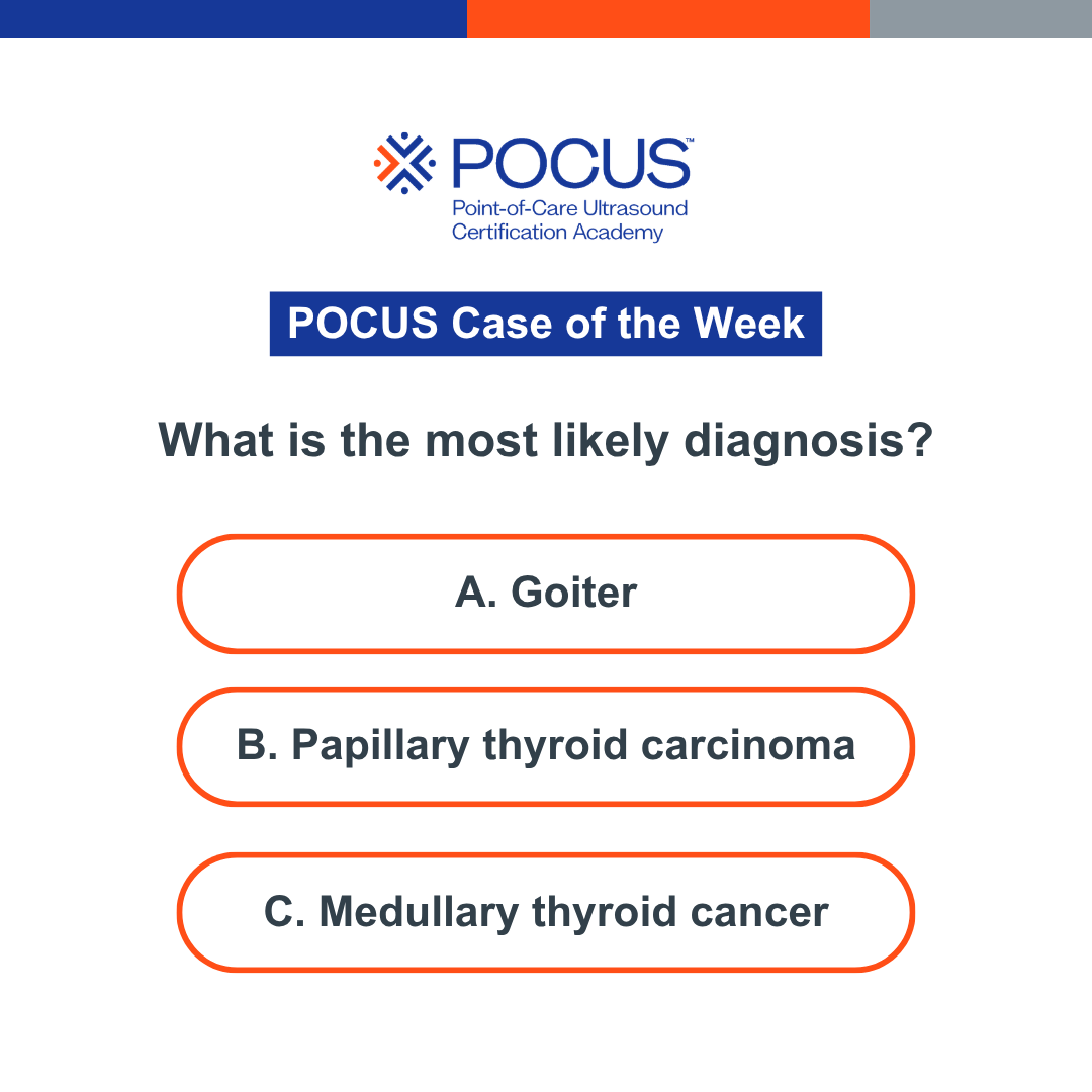 POCUSAcademy's tweet photo. π£ Case of the week!
Let us know your answer in the comments!
#POCUS #POCUSCaseStudyChallenge https://t.co/rCHCInytlm