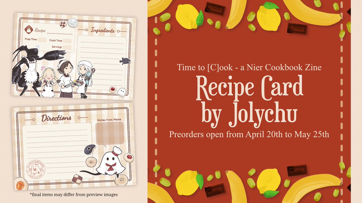 jolychu's tweet photo. 👻🍰 [2/2]

🔗Pre-Order the NieR Cookbook Zine @AutomataFanbook (open until 5/25): https://t.co/uQ23yEAYSF https://t.co/pJsgOkutaF
