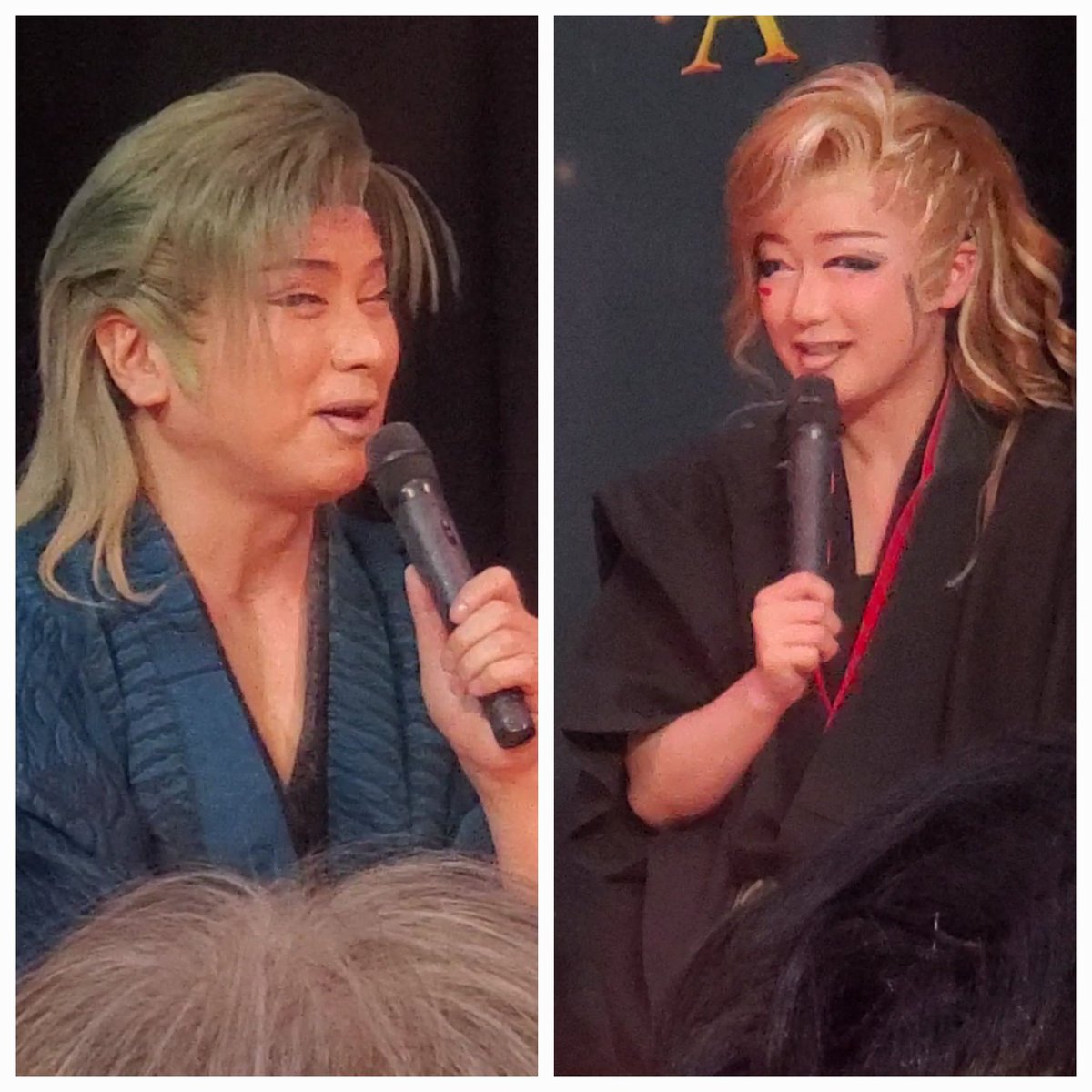0720ht's tweet photo. 天華に長らくマンスリーゲストで来てくれてたから千夜さんがずっとボケて、彩姫ちゃんにツッコまれるの楽しんでる😂
もはや扱いが南條のぼる座長と一緒で、ツッコミ方もそっくりだね～ってめちゃめちゃ気にいってる🤣 https://t.co/0XIZfzIfrz