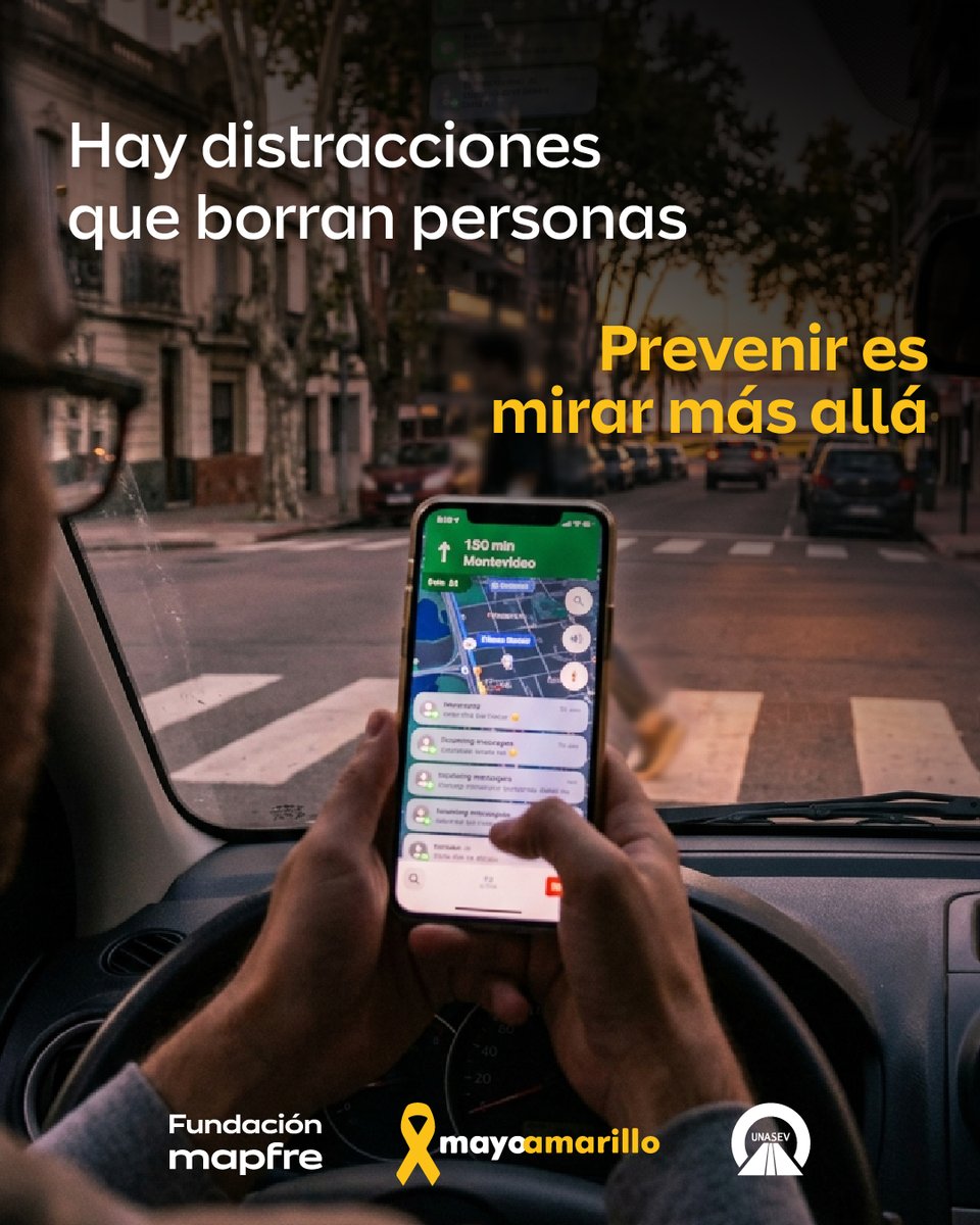 mapfre_UY's tweet photo. Un segundo mirando el celular alcanza para dejar de ver lo importante.

Prevenir es mirar más allá, prevenir es salvar vidas.

@UNASEV
#MayoAmarillo #VerAlOtro #SalvarVidas #SeguridadVial

Fundación Mapfre https://t.co/1L07eFEbO2
