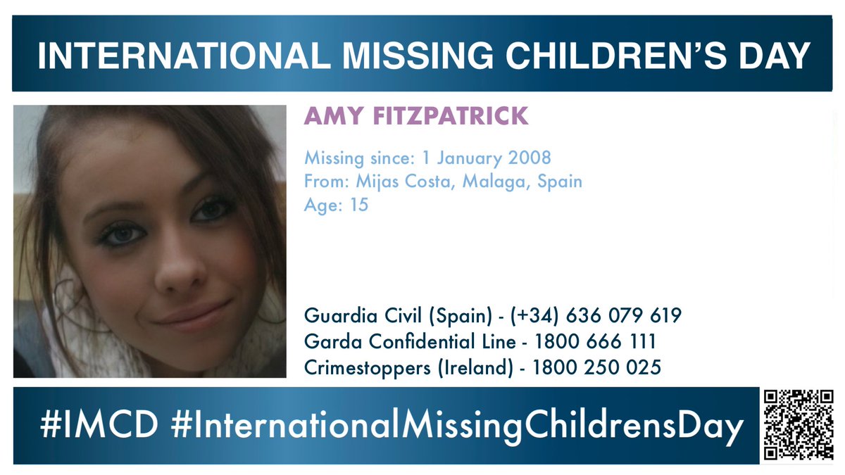 MisPersSupport's tweet photo. Amy Fitzpatrick was 15 years old when she went missing on 1 January 2008 from Mijas Costa, Malaga in Spain #HelpFindAmy #IMCD #InternationalMissingChildrensDay #MissingPersonsSupport #BlueForHope 🩵 @helpfindamy https://t.co/tcXm83cfsY