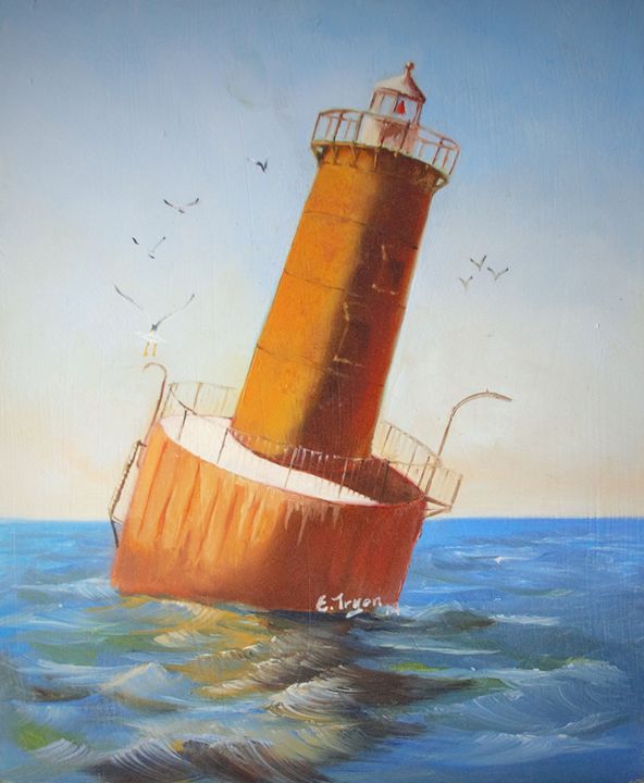 artsdtryon's tweet photo. Art of the Day! "Chesapeake Lighthouse buoy". Buy at: https://t.co/WCAKPSlIQB https://t.co/cjH3oEB1IJ