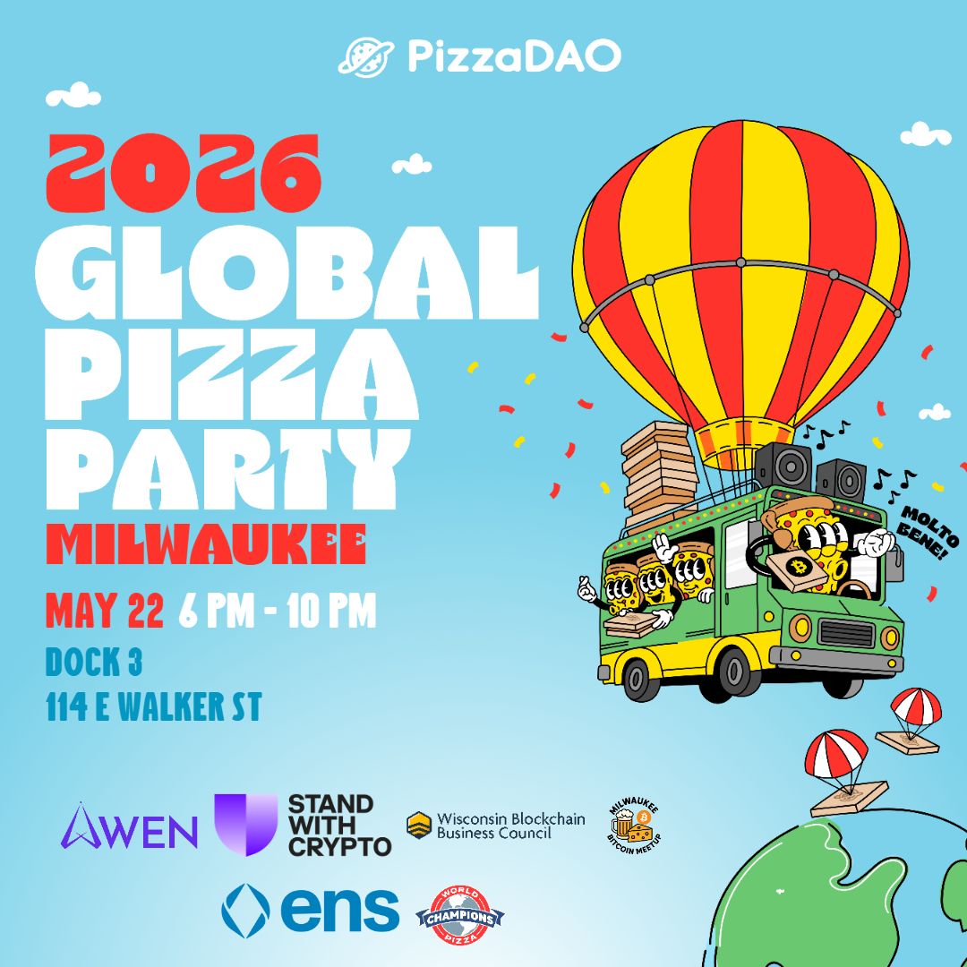 wi_bbc's tweet photo. WBBC is proud to partner with @Pizza_DAO for the Global Pizza Party in Milwaukee. 

What to expect:
🎧 Music by DJ Deutsch
🍕 Free pizza

Fri May 22, 6-10 PM
Dock 3, Milwaukee
RSVP: https://t.co/vV94FME0Z3 https://t.co/MZ6LGavDUo