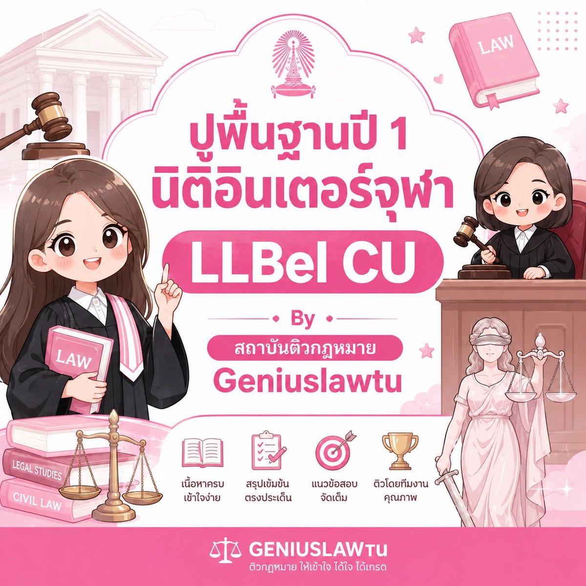 Geniuslawtu ติวสอบเข้านิติศาสตร์มธ-จุฬา tweet media