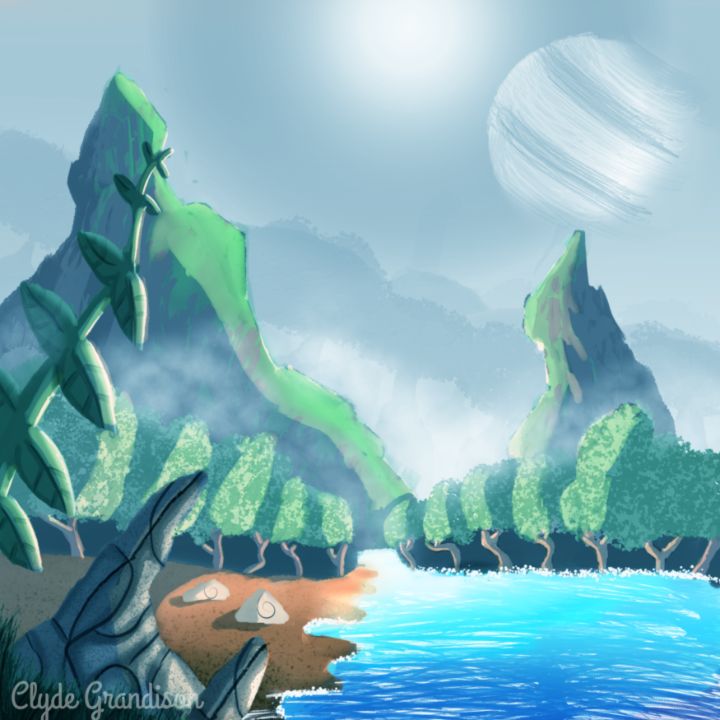 ClydeGrandison's tweet photo. Art of the Day! "The River to the Mountain". Buy at: https://t.co/4OyEHvAiyy https://t.co/hCu8ZBdYhg