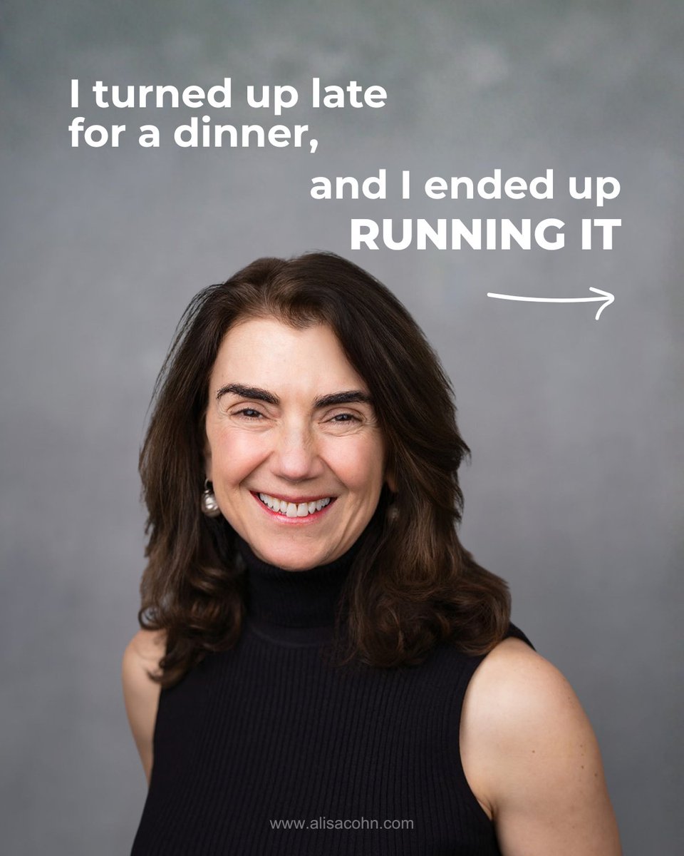 AlisaCohn's tweet photo. I showed up late to a dinner.

(Not ideal I know.)

20 people were already there.

There was small talk inside conversations.

No real connection.

So I asked a simple question:

“Does everyone actually know who’s in the room?”

They didn’t.

So we fixed it.

And within minutes, the entire energy changed.

Here’s what most people ignore:

Leadership doesn’t start with a title.

It starts with noticing what’s missing and stepping in.

Most rooms are waiting for someone to take the lead.

They’re just hoping it’s not them.

If you want to stand out in meetings, events, or your career, check out this carousel.

Be the person who makes the room better.

👉 Save this as a reminder: opportunity doesn’t always look like an invitation.