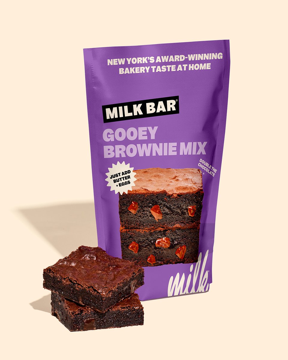 milkbarstore's tweet photo. Packed with real chocolate chunks and rich cocoa, this baking mix delivers a bakery-level treat from your home oven. Don't wait any longer to have the best brownie of your life. Order today https://t.co/KztmLv7F5s 🍫🤎🍫🤎 https://t.co/C4zoX9woun