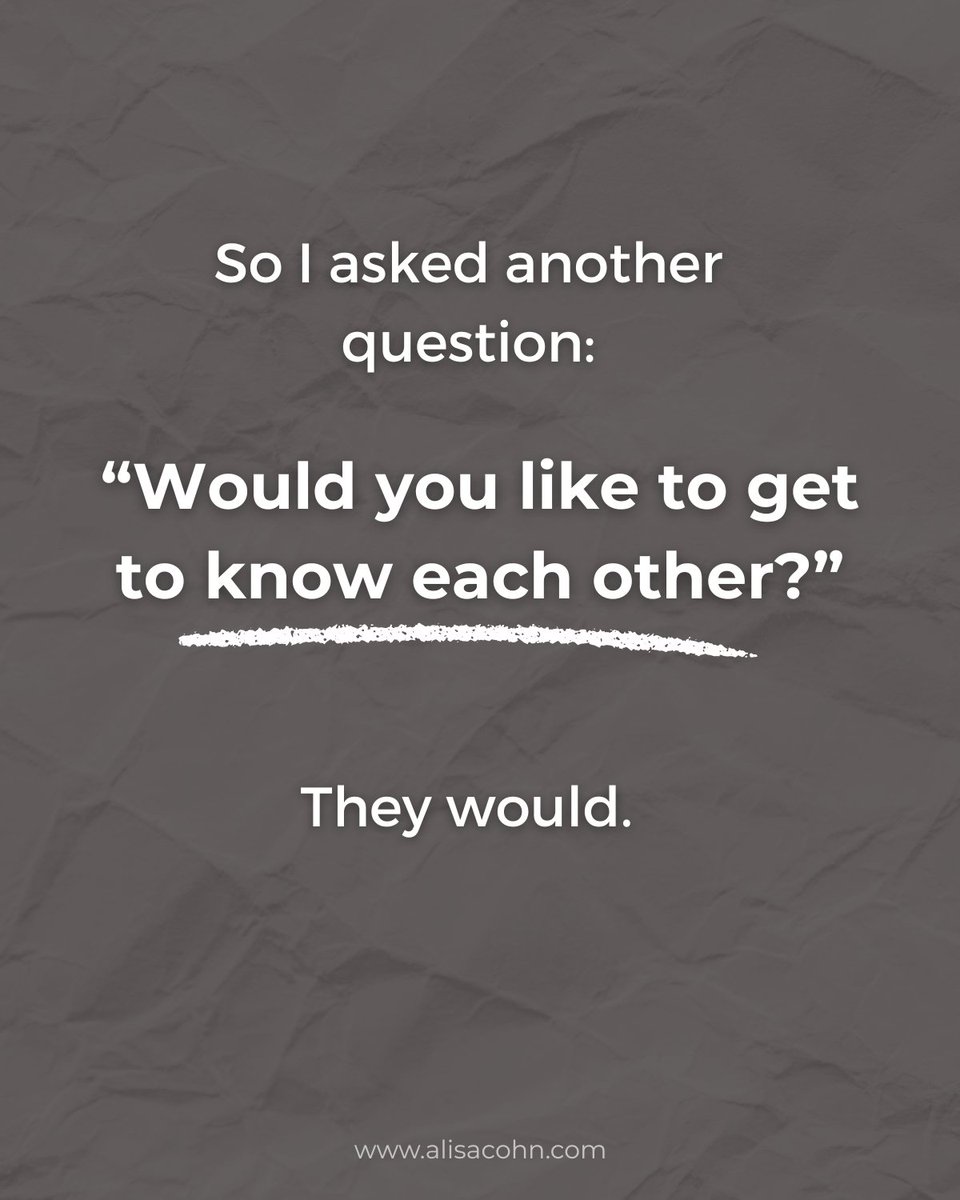 AlisaCohn's tweet photo. I showed up late to a dinner.

(Not ideal I know.)

20 people were already there.

There was small talk inside conversations.

No real connection.

So I asked a simple question:

“Does everyone actually know who’s in the room?”

They didn’t.

So we fixed it.

And within minutes, the entire energy changed.

Here’s what most people ignore:

Leadership doesn’t start with a title.

It starts with noticing what’s missing and stepping in.

Most rooms are waiting for someone to take the lead.

They’re just hoping it’s not them.

If you want to stand out in meetings, events, or your career, check out this carousel.

Be the person who makes the room better.

👉 Save this as a reminder: opportunity doesn’t always look like an invitation.