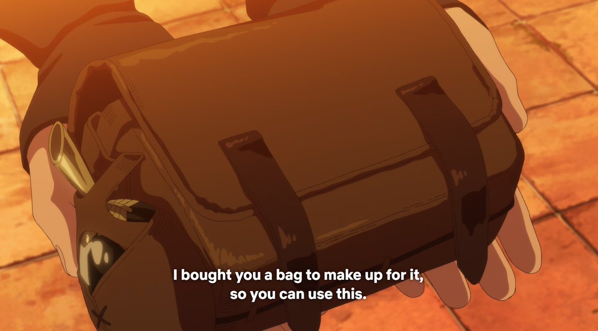fuedalreese's tweet photo. #whaanimespoilers now that i think about it, did he even buy this bag 😭😭😭 https://t.co/s2q0MtQTJq