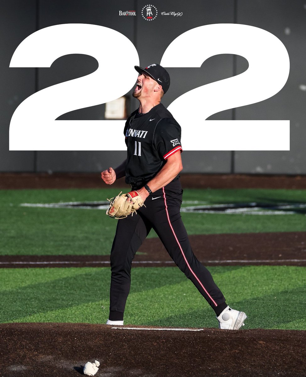 UCBarstool's tweet photo. Bearcats Baseball climbs to #22 in the final regular season Top 25 Rankings 👀📈📈 https://t.co/JouLQmgWMj