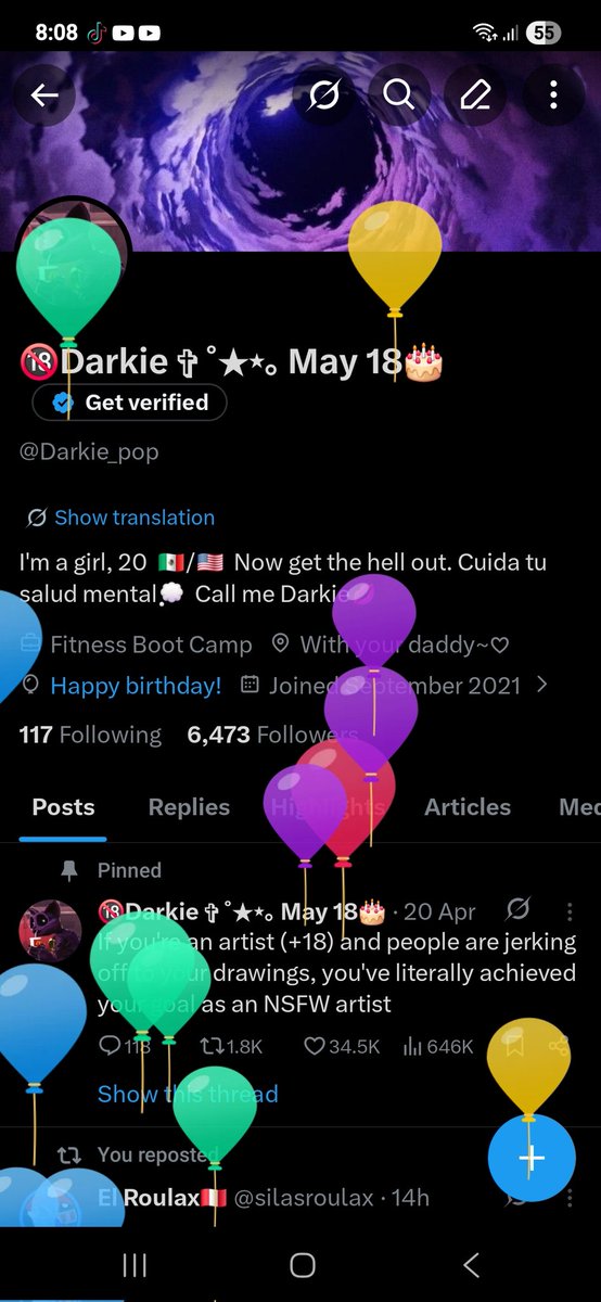 🔞Darkie ✞ ˚★⋆。 May 18🎂 tweet media