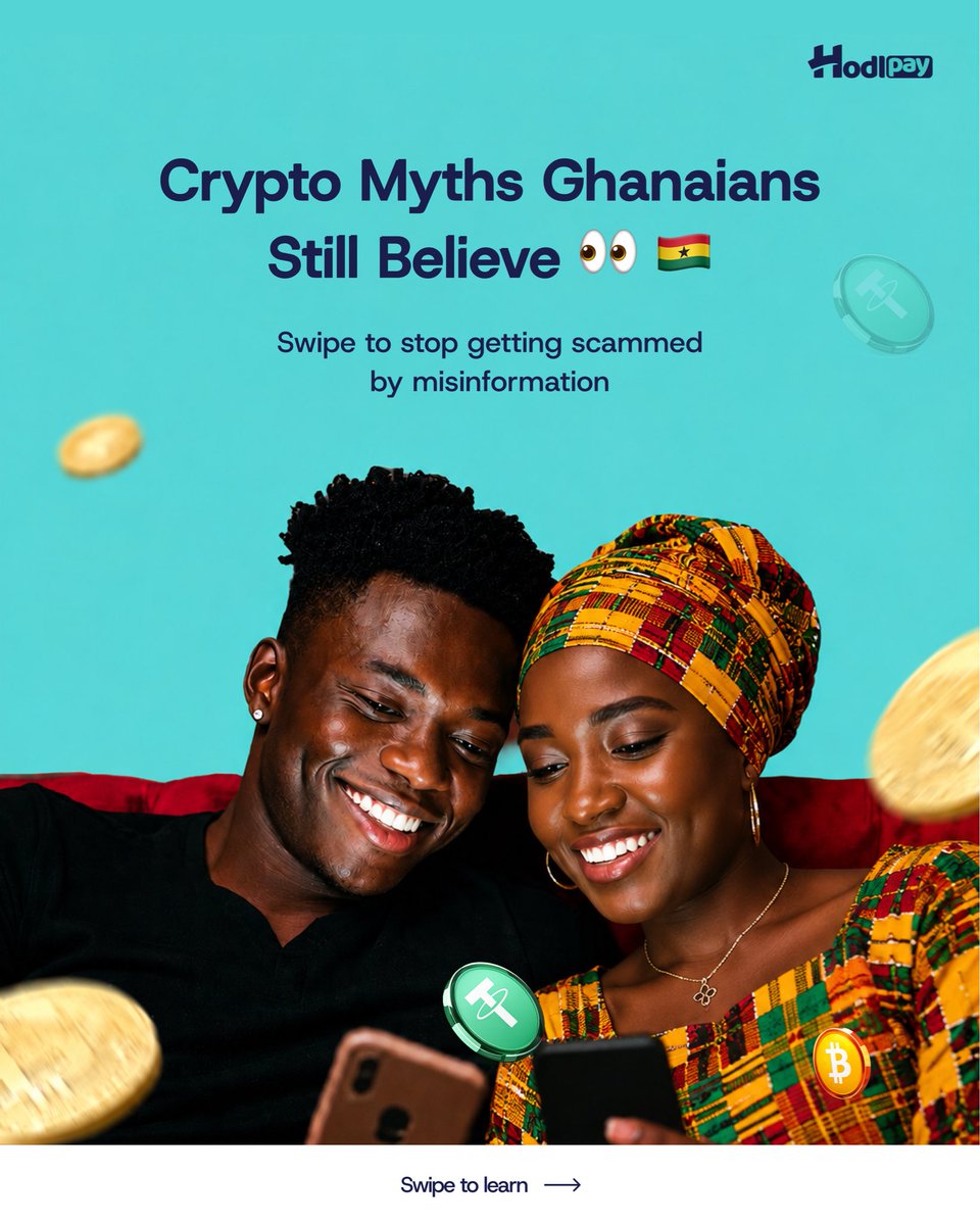 HodlPay's tweet photo. Crypto myths spread fast⦠but facts save money .
Donβt let misinformation stop you from learning crypto the right way.
Which myth have you heard before? ππ¬π
#CryptoGhana #Hodlpay #BlockchainBasics #CryptoEducation #BitcoinGhana #FintechAfrica #CryptoTips #Web3Africa https://t.co/YcBv5icYXc