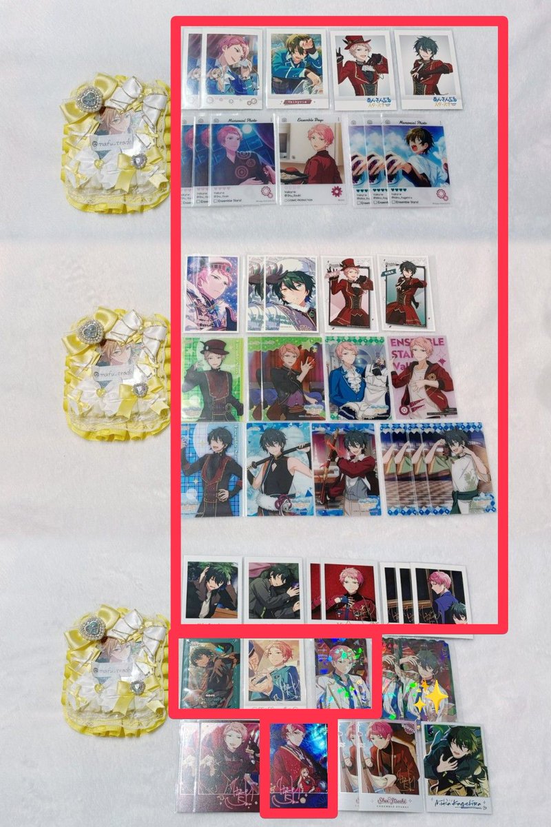 NetradeNe's tweet photo. @mafu_trade こんばんは。お返事ありがとうございます。

お借りしました画像の赤枠全て＋✨️各1⇔画像2枚目の交換を希望しておりますがいかがでしょうか。

計算おかしい点がございましたらお申し付下さい

ご確認よろしくお願いいたします https://t.co/Lh2Ve6UjnO