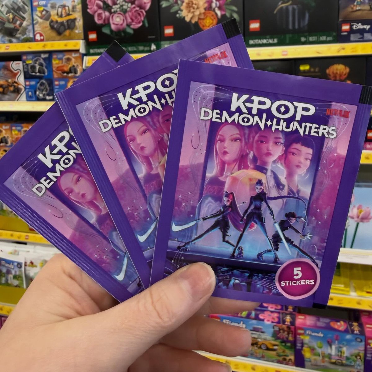 TheChimes's tweet photo. Did you have a little K-Pop fan at home? Demon Hunters stickers have landed at Toytown, but they won't be around for long. Go, go, go... https://t.co/ohkTaCTyj5