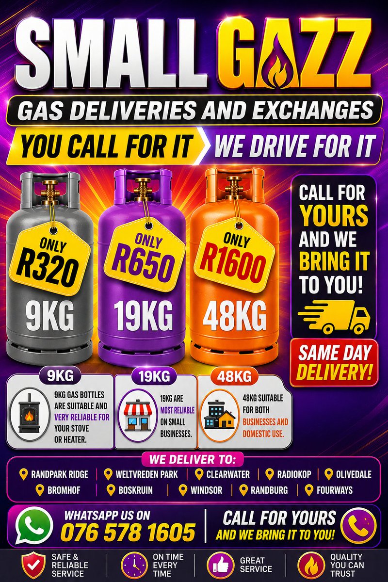 kaytechs's tweet photo. Businesses, Restaurants, Small kota shops and household use. We are reliable and quick. Order yours on 0765781605.
PKTT , AIPAC, Bonko, #BrownMogotsi, Glynnis Breytenbach. https://t.co/aDrh9lfygX