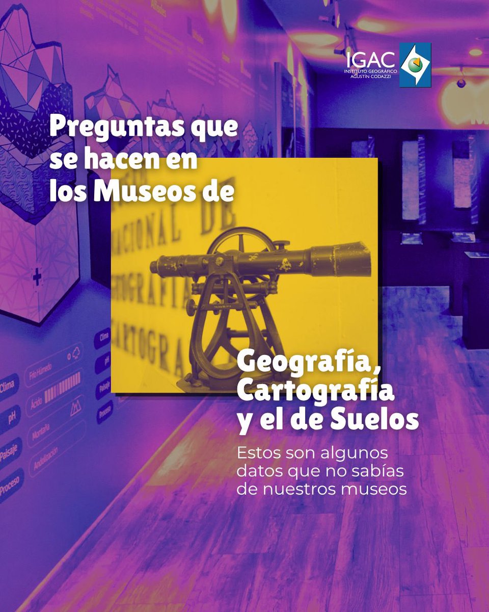 igacColombia's tweet photo. Dos museos, entrada libre y datos que no sabías sobre el territorio colombiano.📽️

Este #DíaInternacionalDelosMuseos te presentamos el Museo Nacional de Geografía y Cartografía y el Museo Nacional de Suelos del IGAC.🕰️👇🏽 https://t.co/wWB11LBImn
