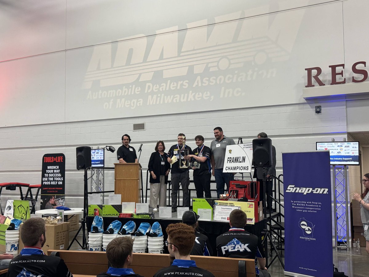 FPSDistrictWI's tweet photo. Congrats to FHS students Jonah &amp; Zach on being named the 2026 Technicians of Tomorrow Champions at last week's competition at the Milwaukee Auto Show! Both students were awarded scholarships, tons of tools, gift certificates, and lots of other goodies for their accomplishment! https://t.co/kZd6dKNIiE