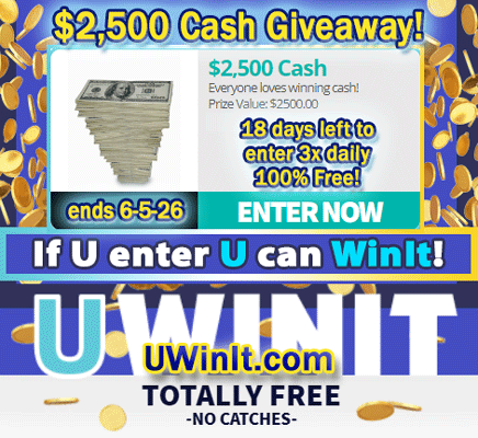 UWinItSweeps's tweet photo. 🏆Get your FREE daily entries for the chance to #win $2,500 Cash!!!💸💸
🆓 Totally 💯 FREE! No catches!
😎If you enter, you can Win It!
👉 https://t.co/I0La4LxBCt https://t.co/qFYZmtgiJj