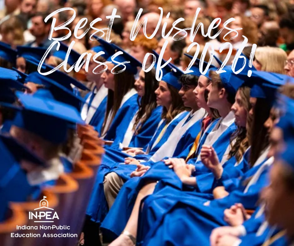 INPEA_Voice's tweet photo. This weekend marked the start of the commencement season for our INPEA schools. We are so proud of our 2026 graduates &amp; thankful for the INPEA educators who have shepherded them along their journey. Pictured is Evansville @ReitzMemorial. Photo by MaCabe Brown, Courier &amp; Press. https://t.co/xfZNXojnQt
