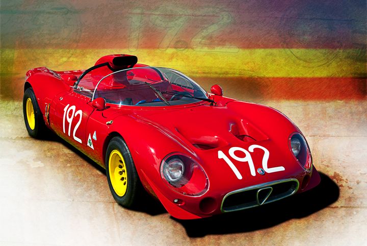 stuartrow's tweet photo. Art of the Day! "1967 Alfa Romeo Tipo 33/2". Buy at: https://t.co/BmXuouWG0B https://t.co/Qn2hp68RtT