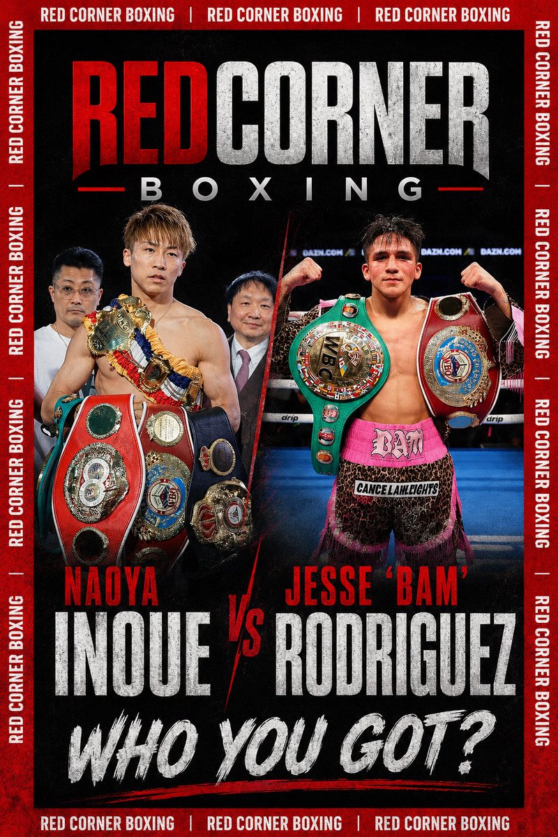 jamsboxingchat's tweet photo. Naoya Inoue 🆚 Jesse ‘Bam’ Rodriguez rumoured for January 2027 🔥
Who you got taking the victory and how?
As always let us know here on Red Corner Boxing 🥊
#Boxing #NaoyaInoue #BamRodriguez #InoueRodriguez #RCB #FutureFights https://t.co/HEh1jgRaZM