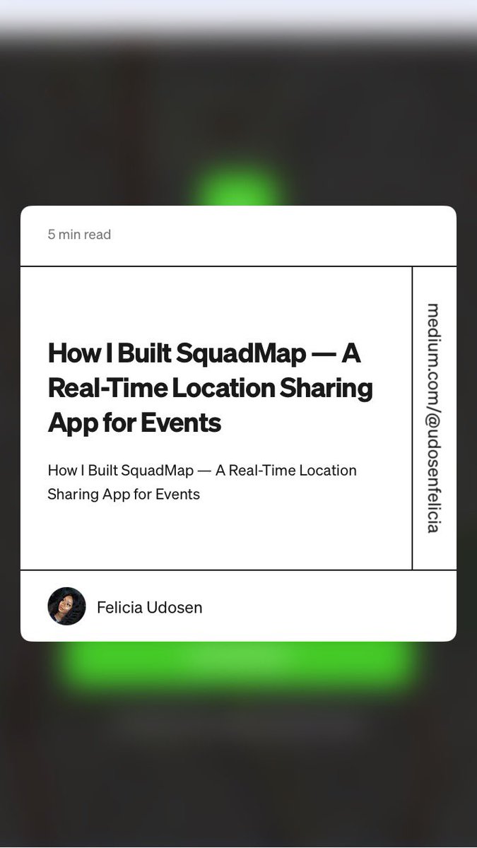 liciacodes_'s tweet photo. Over the past few weeks, I have been building SquadMap(a real-time location-sharing app for events).

It is still very much a work in progress, but I decided to document the journey here: 
https://t.co/OWOKJNER1Q https://t.co/bmg7Xy8A7N