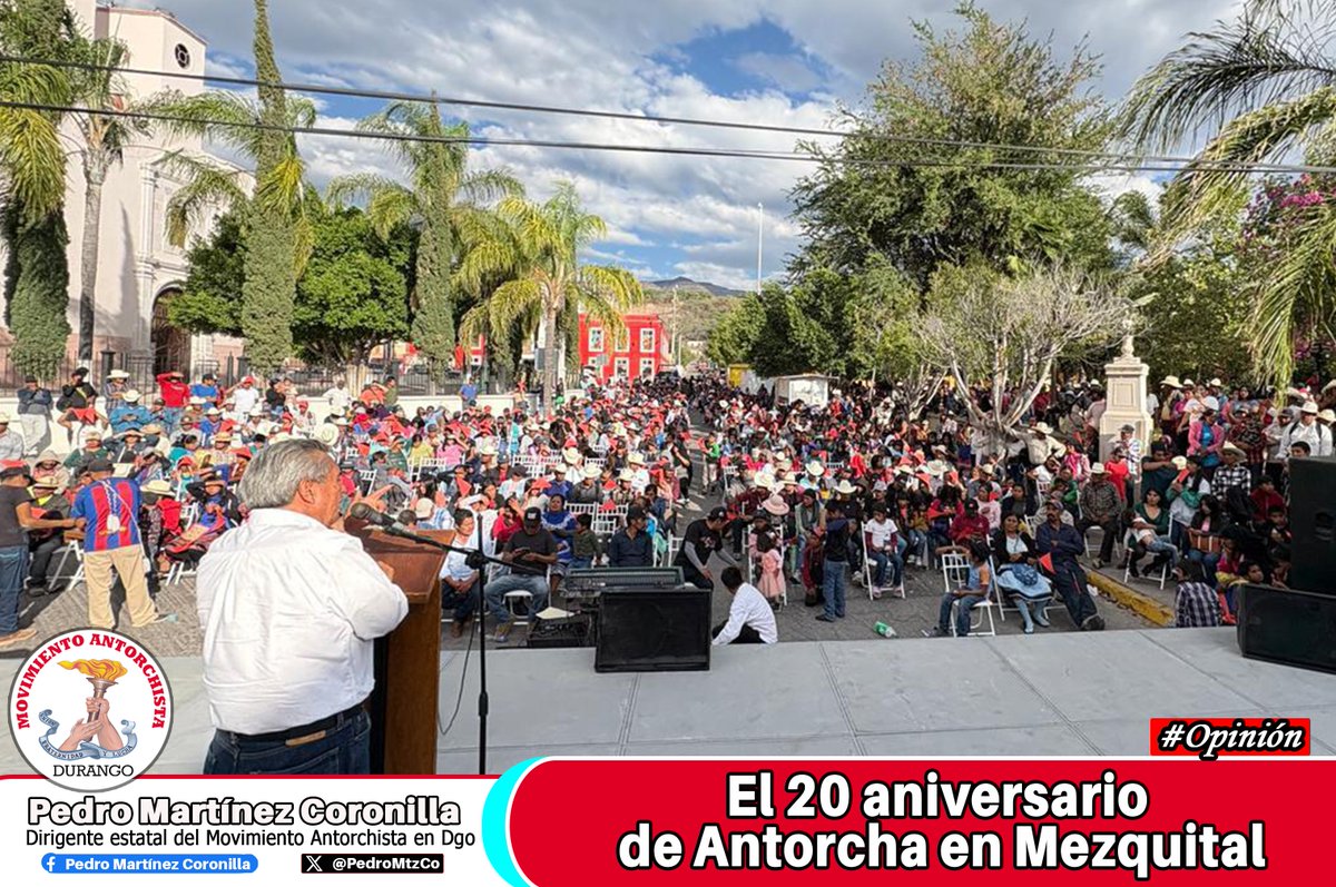 PedroMtzCo's tweet photo. #Opinión: El #20aniversario de Antorcha en #Mezquital | “La #tarea en el momento actual es reforzar todas nuestras energías en formar un #partido político de nuevo tipo, integrado por mujeres y hombres #honrados y preparados...”

https://t.co/ewFAJXyWUZ https://t.co/78x4UZ6mFi