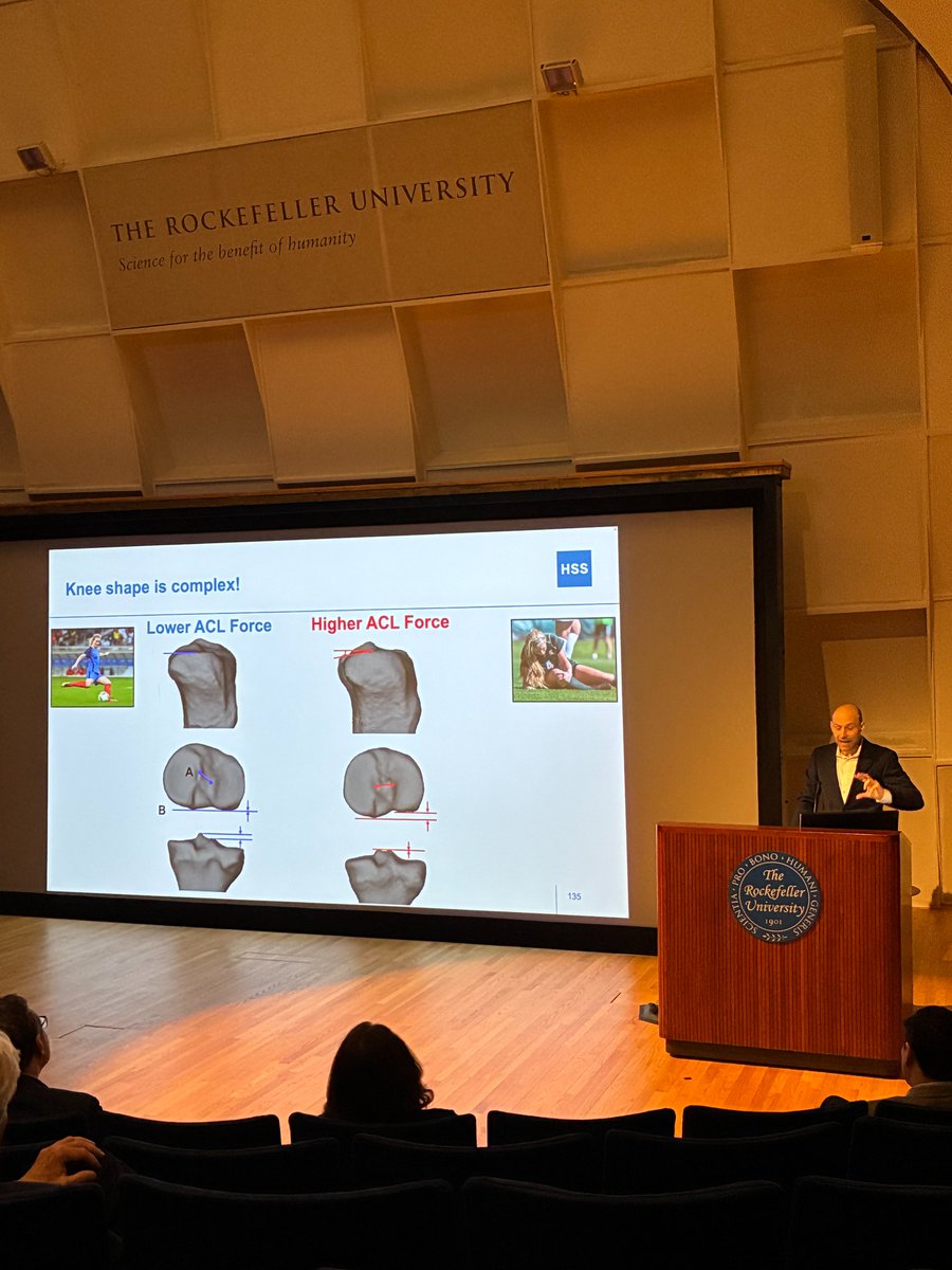 HSSBiomech's tweet photo. Kicking off HSS research day this morning with outstanding presentations from post-bac researcher Isabella Gomez-Hjerthen and scientists Fernando Quevedo-Gonzalez and Carl Imhauser. They outlined their work developing computational models of knee biomechanics. Impressive work! https://t.co/8TcIIF7Y7i