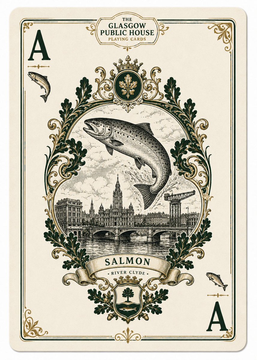AndroidRoss's tweet photo. Been messing about trying to design a Glasgow playing cards set. These are the best I've come up with. I think they're pretty cool. Thoughts? https://t.co/DJ1lgPql5Y