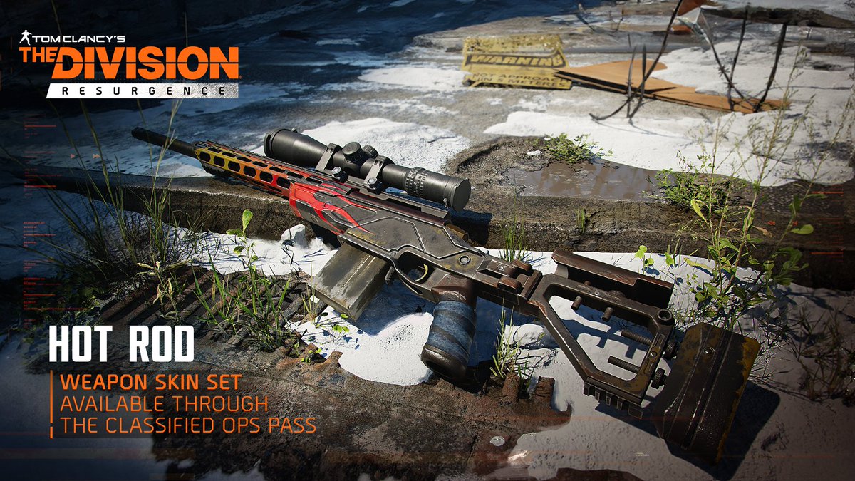TheDivMobile's tweet photo. 💨 Vroom meets boom!
The Hot Rod Weapon Skin is available in #TDResurgence 🔥🏁 Rev it up and let your shots do the talking! https://t.co/rLRpAzla37