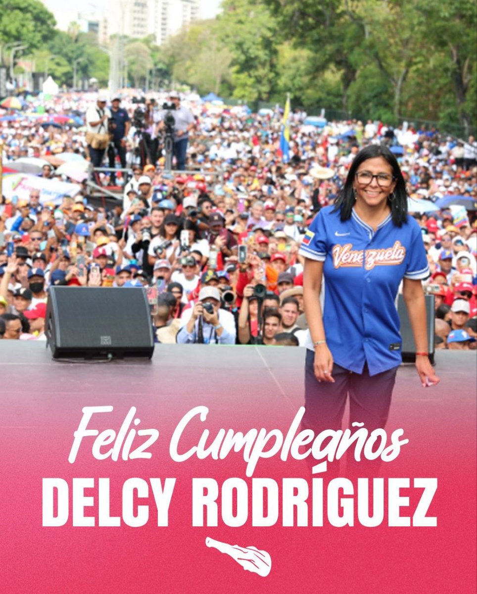 ConElMazoDando's tweet photo. #VenezuelaTodaUnida | Feliz cumpleaños para nuestra Presidenta Encargada Delcy Rodríguez ✊🥳🇻🇪

@dcabellor https://t.co/YtHRRyFTo1