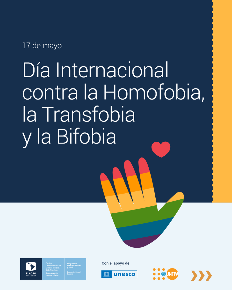 esi_flacso's tweet photo. 🏳️‍🌈✊ 17 de mayo | Día Internacional contra la Homofobia, la Transfobia y la Bifobia https://t.co/qgZg9SpKaI