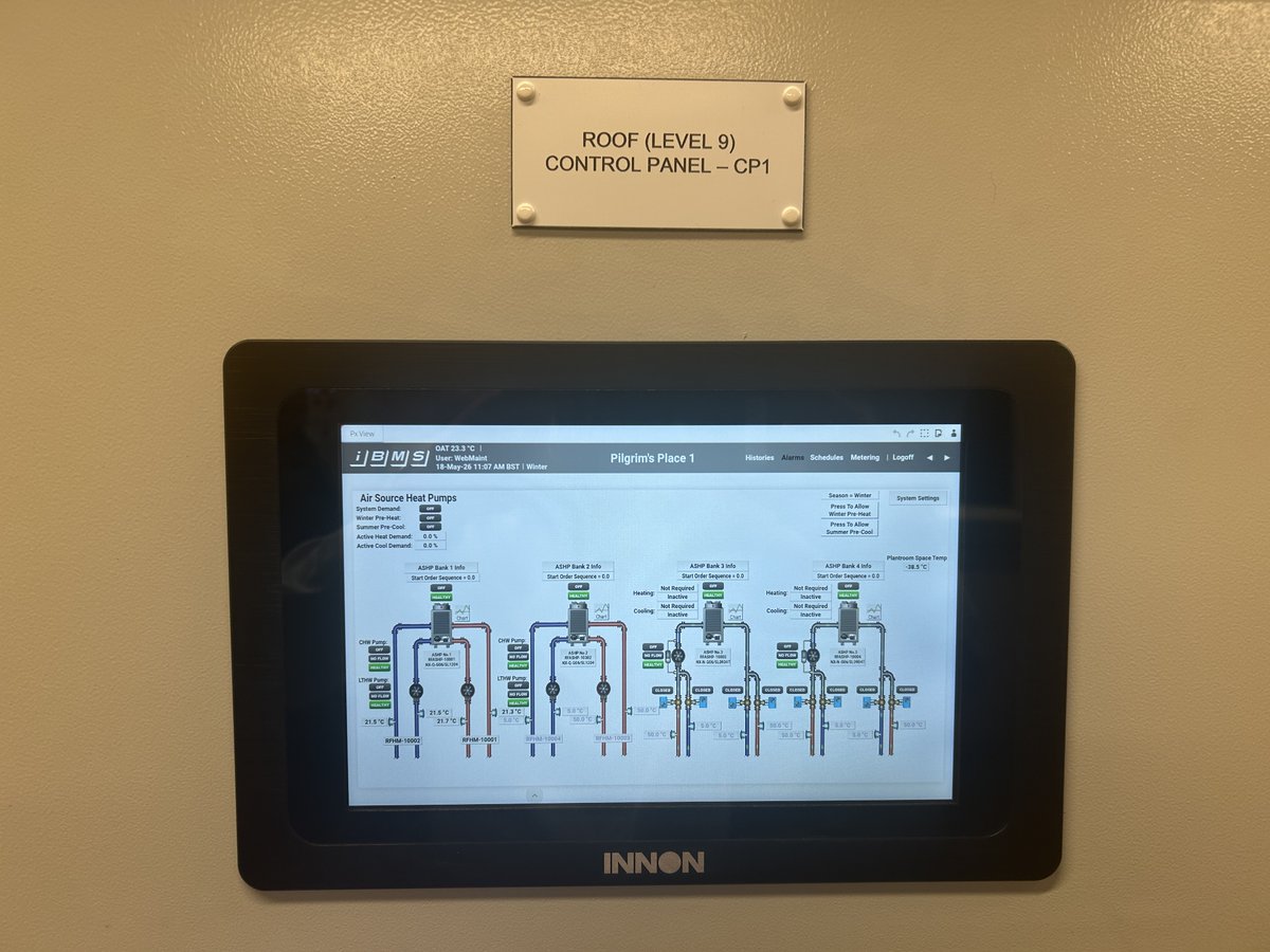 derry_bs's tweet photo. #FactoryAcceptanceTest with @Integrated_BMS for one of the main Control Panels at #PilgrimsPlace1 #Newcastle
Joined by the clients' team, future FM Provider &amp; @bandkbuild running through all panel internals, functions, Supervisor IQ Vision graphics &amp; system operations.
#milestone https://t.co/CznkTVgLOc