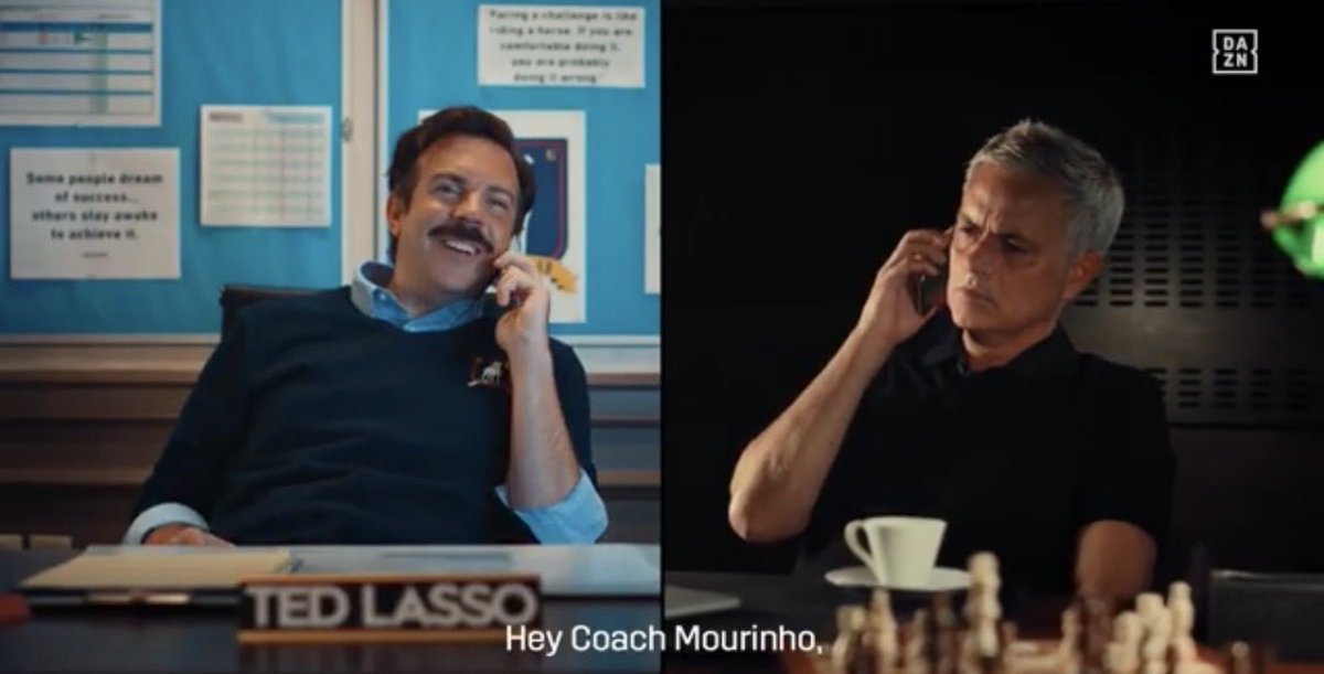 Schabelon's tweet photo. I still think it will be @TedLasso... @realmadrid @MourinhoNews https://t.co/T84xy8WYZD