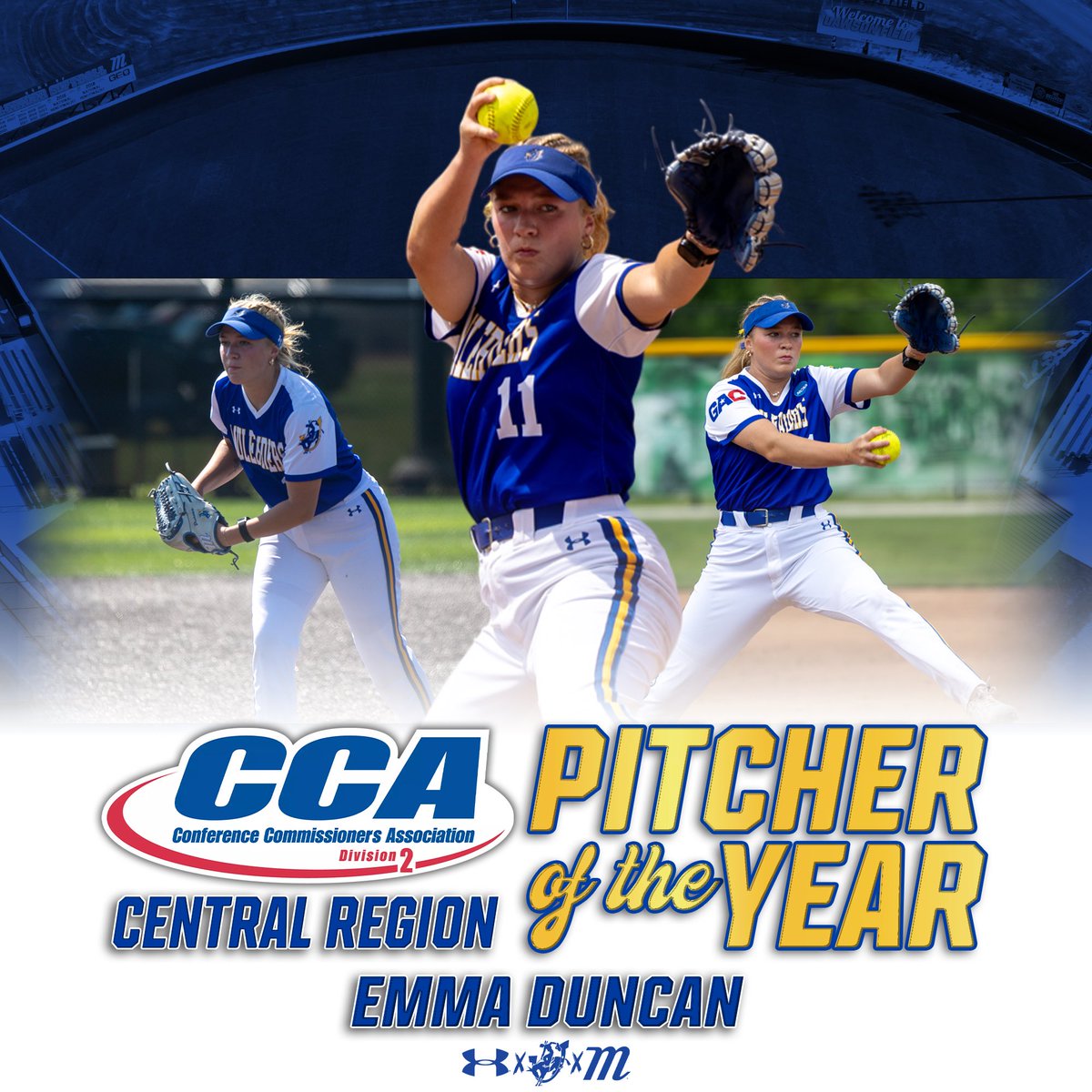 MuleriderSports's tweet photo. 𝐓𝐡𝐞 𝐐𝐮𝐞𝐞𝐧 𝐨𝐟 𝐭𝐡𝐞 𝐂𝐞𝐧𝐭𝐫𝐚𝐥 𝐑𝐞𝐠𝐢𝐨𝐧 𝐑𝐢𝐧𝐠 👑

🥎 Congratulations to Emma Duncan on claiming the title of the D2CCA Central Region Pitcher of the Year‼️

#GoMuleriders | #team28 https://t.co/gpe2s7RcMW