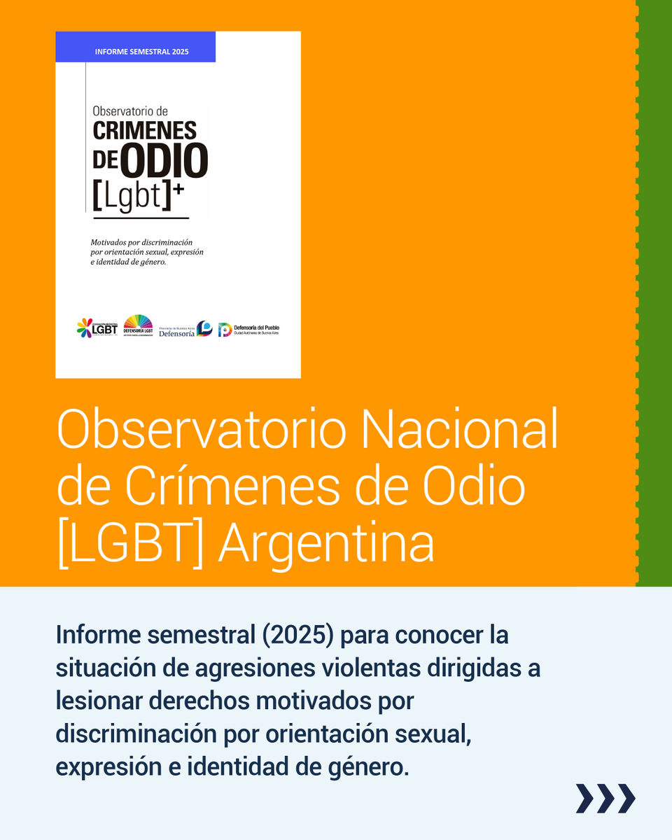 esi_flacso's tweet photo. * Observatorio Nacional de Crímenes de Odio [LGBT]+ (Argentina)
https://t.co/65Wc1DVkLM https://t.co/LAf7EFUUI3