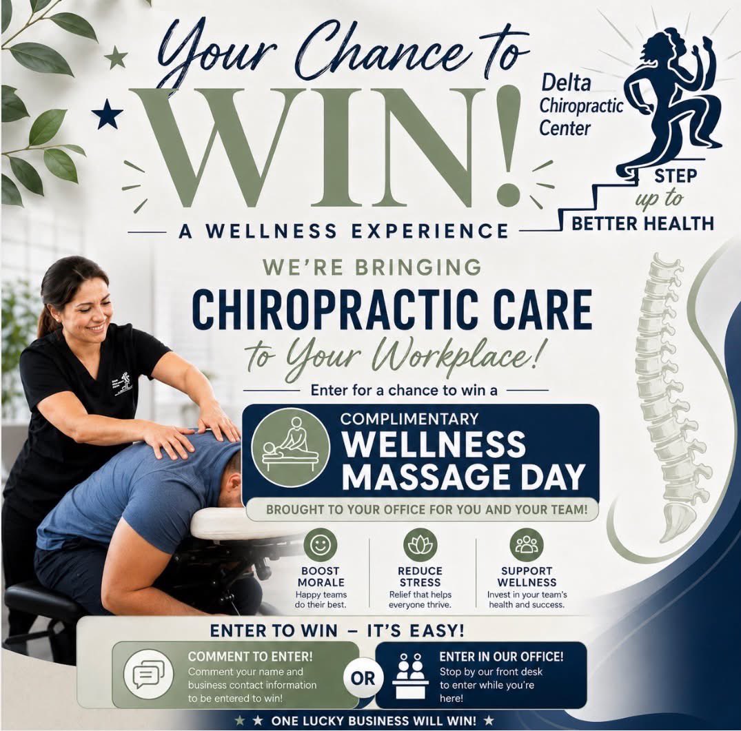 DeltaDr's tweet photo. Enter to Win a Workplace Massage Wellness Day! 
Instructions to Enter: 
-Share this post 
-Tag three friends
-Leave your business in the comments section below. 

https://t.co/kW4eD7GkBs https://t.co/vQvsnCjgfR