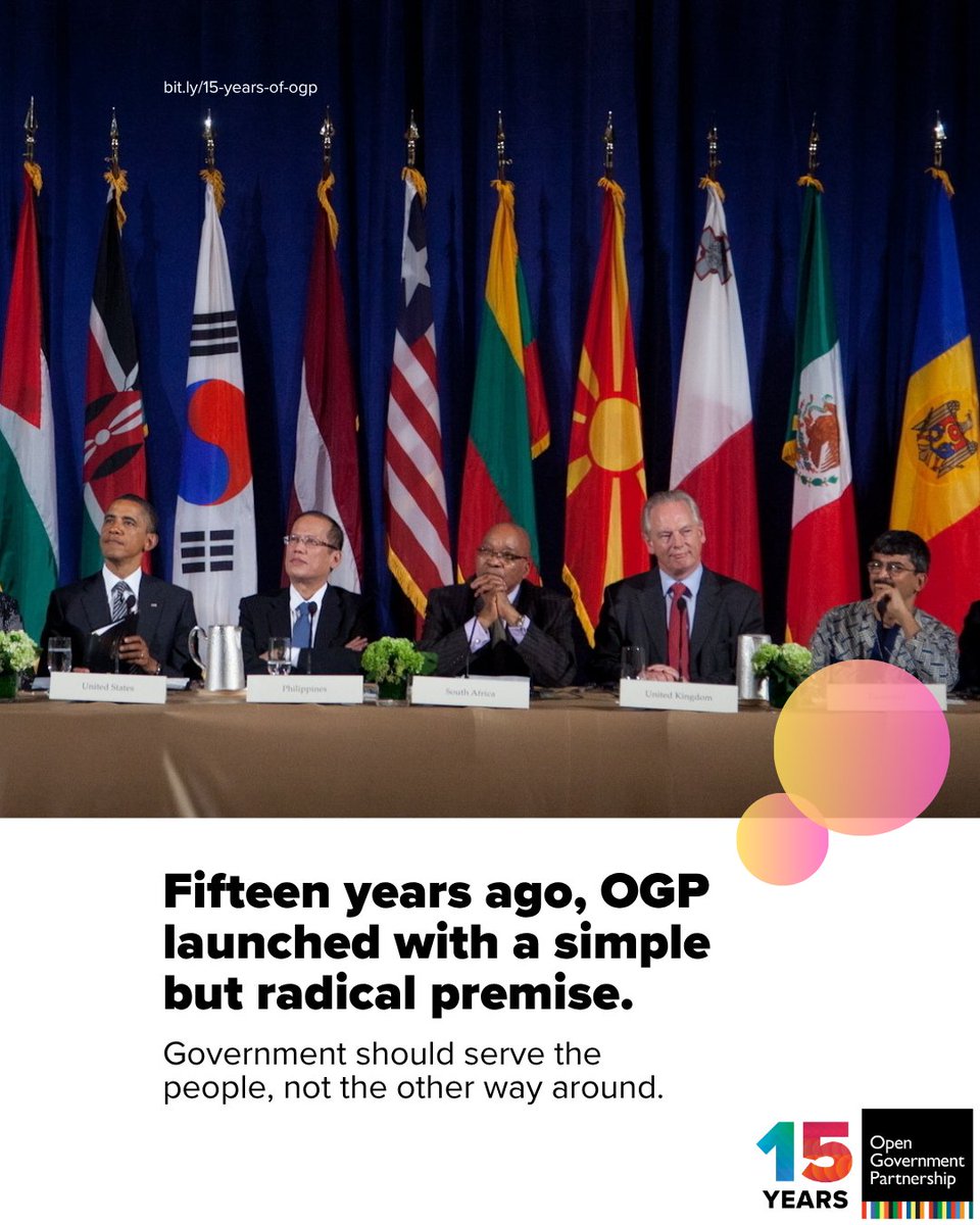 opengovpart's tweet photo. 15 years later, the open government community is bigger, more connected, and more needed than ever.

#OpenGovWeek #OGP15 #OpenGovernment https://t.co/S6Qb1DkKUE