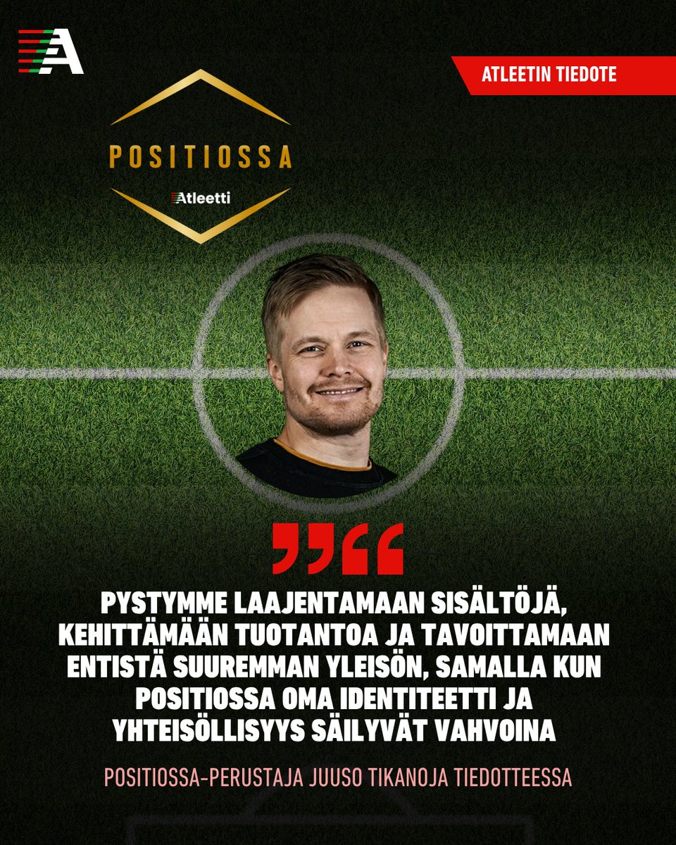 AtleettiX's tweet photo. 🚨 Yrityskauppa vankistaa Atleetin asemaa – lisäksi huippunimi kiinnitetty kesän jalkapallon MM-studioon 👉🏻 Lue lisää: https://t.co/JHWZUexb9V

#Atleetti #Positiossa #NFLfi #koripallo #jalkapallo #Valioliiga @Positiossa_ https://t.co/XY1pMXjUls