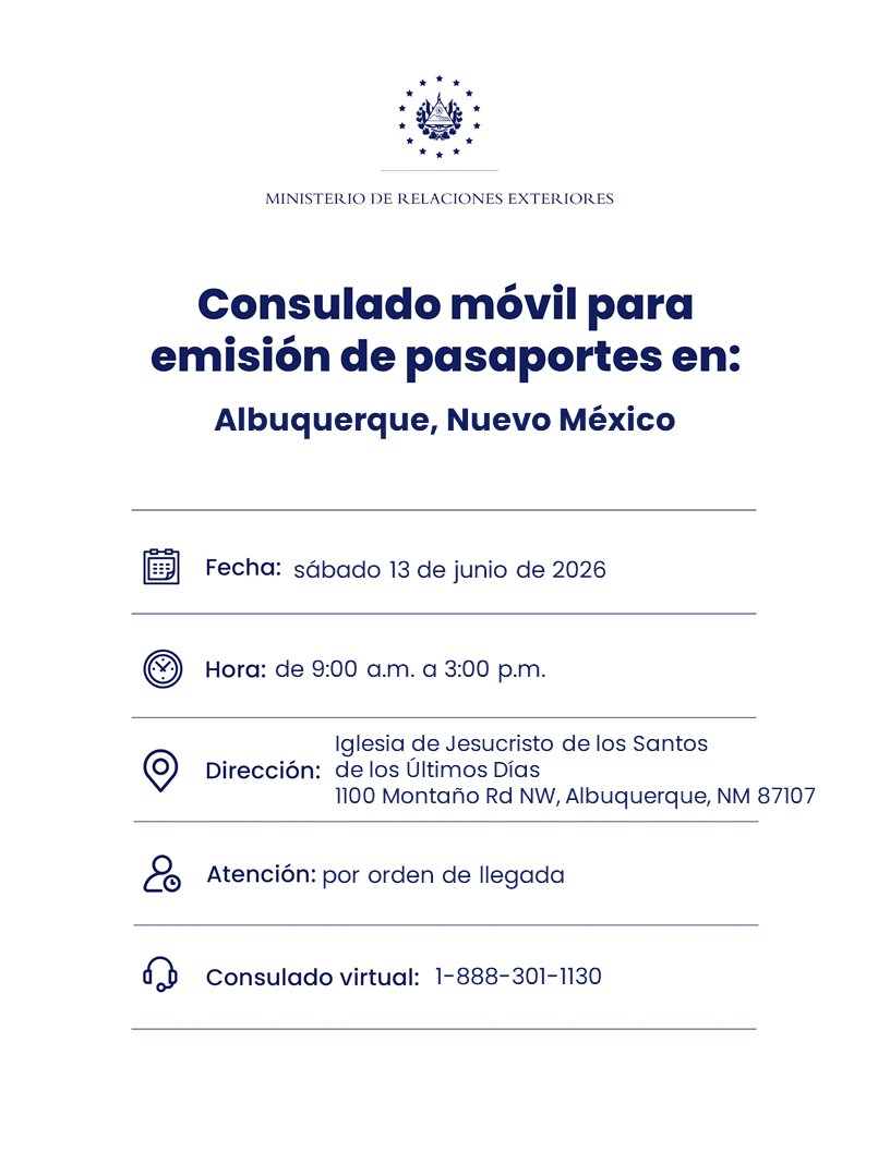 Consulados de El Salvador en Estados Unidos tweet media